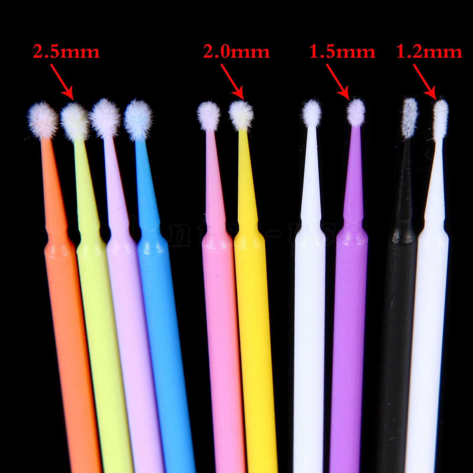 Micro Brushes Applicators Microbrush Dental (Regular,Fine,Super Fine) 10 colors
