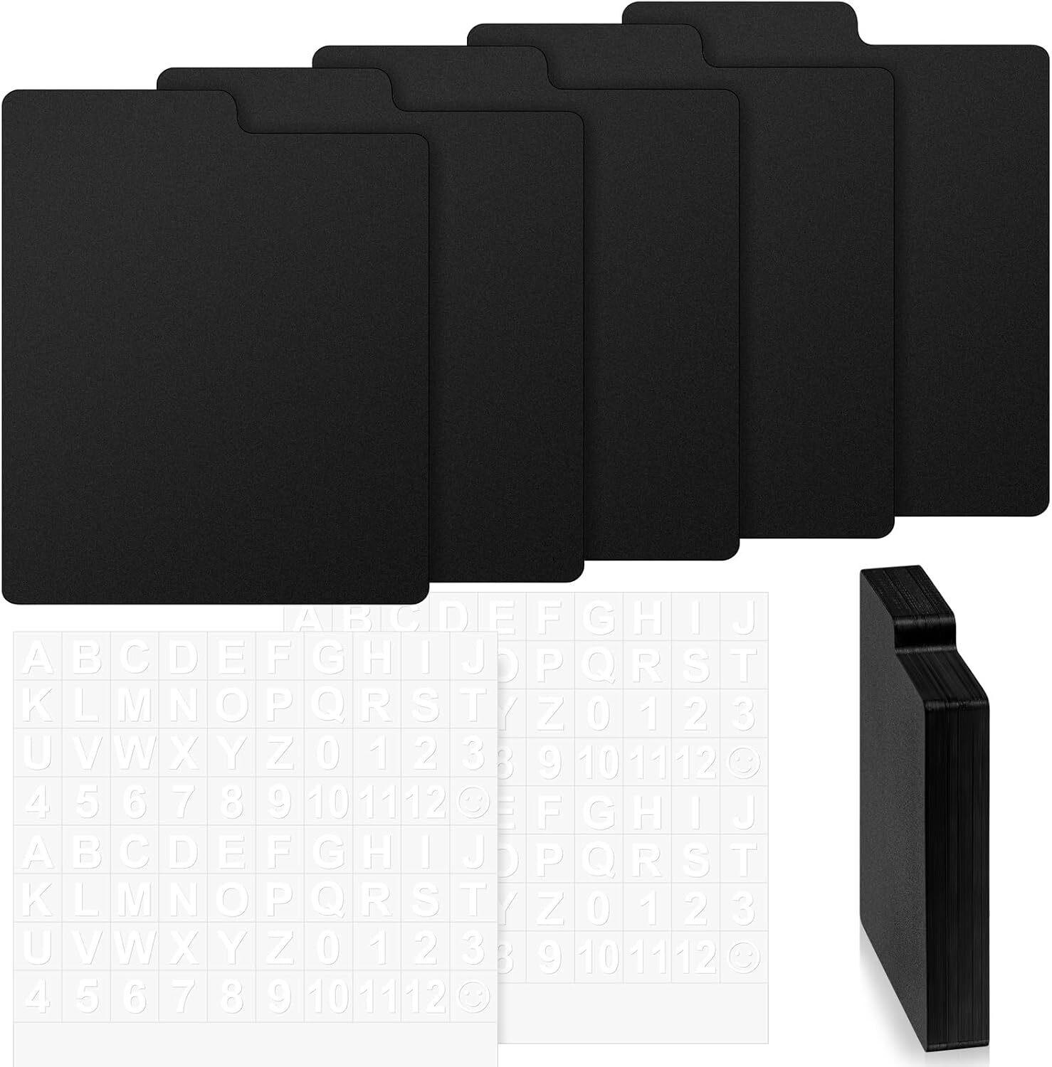 50 Pcs CD and DVD Dividers with Tabs 5 x 5.5 Inch Compact Black Comic Book Di…