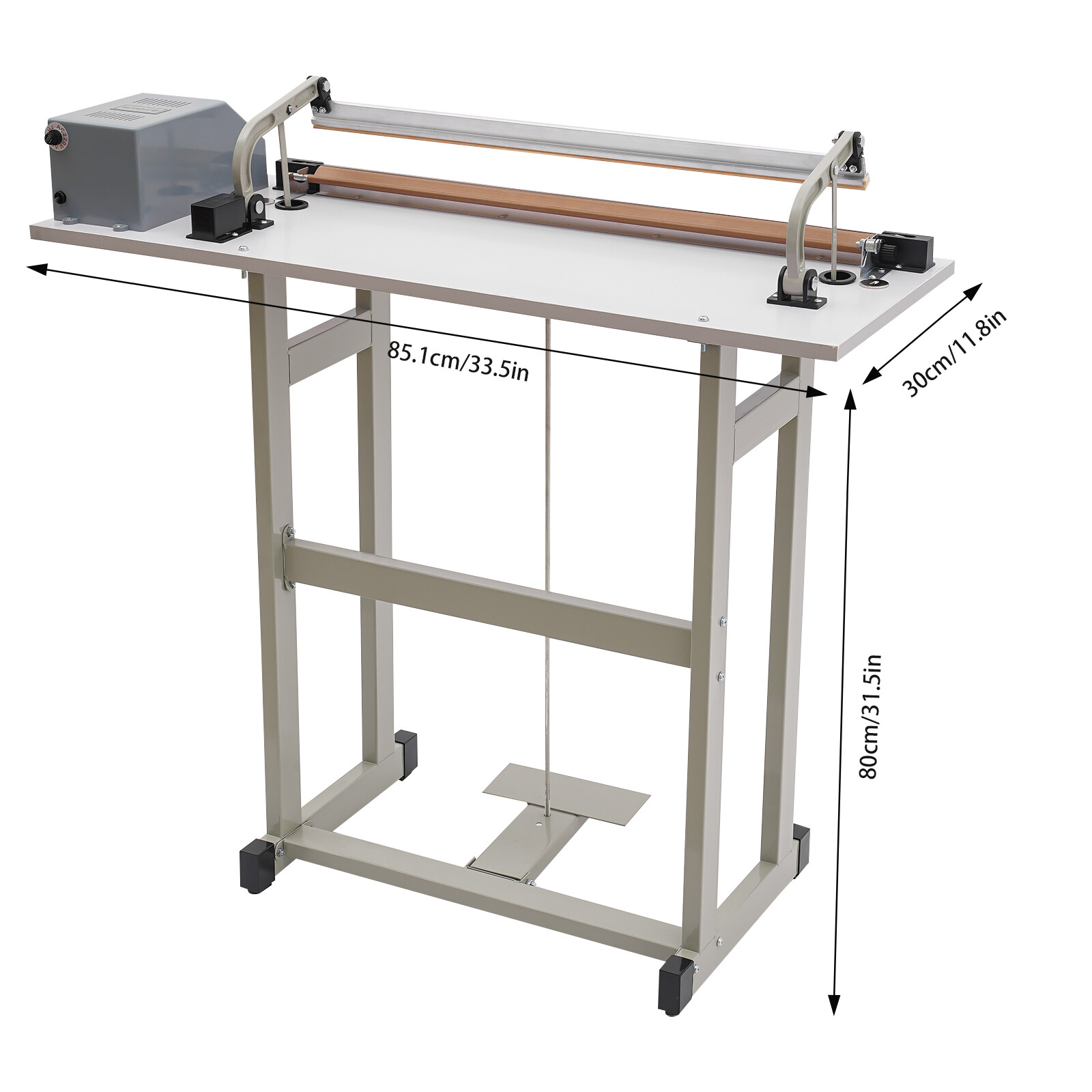22.83″ Foot Pedal Impulse Sealer Heat Sealing Machine,Plastic Bag Sealer AC 110V