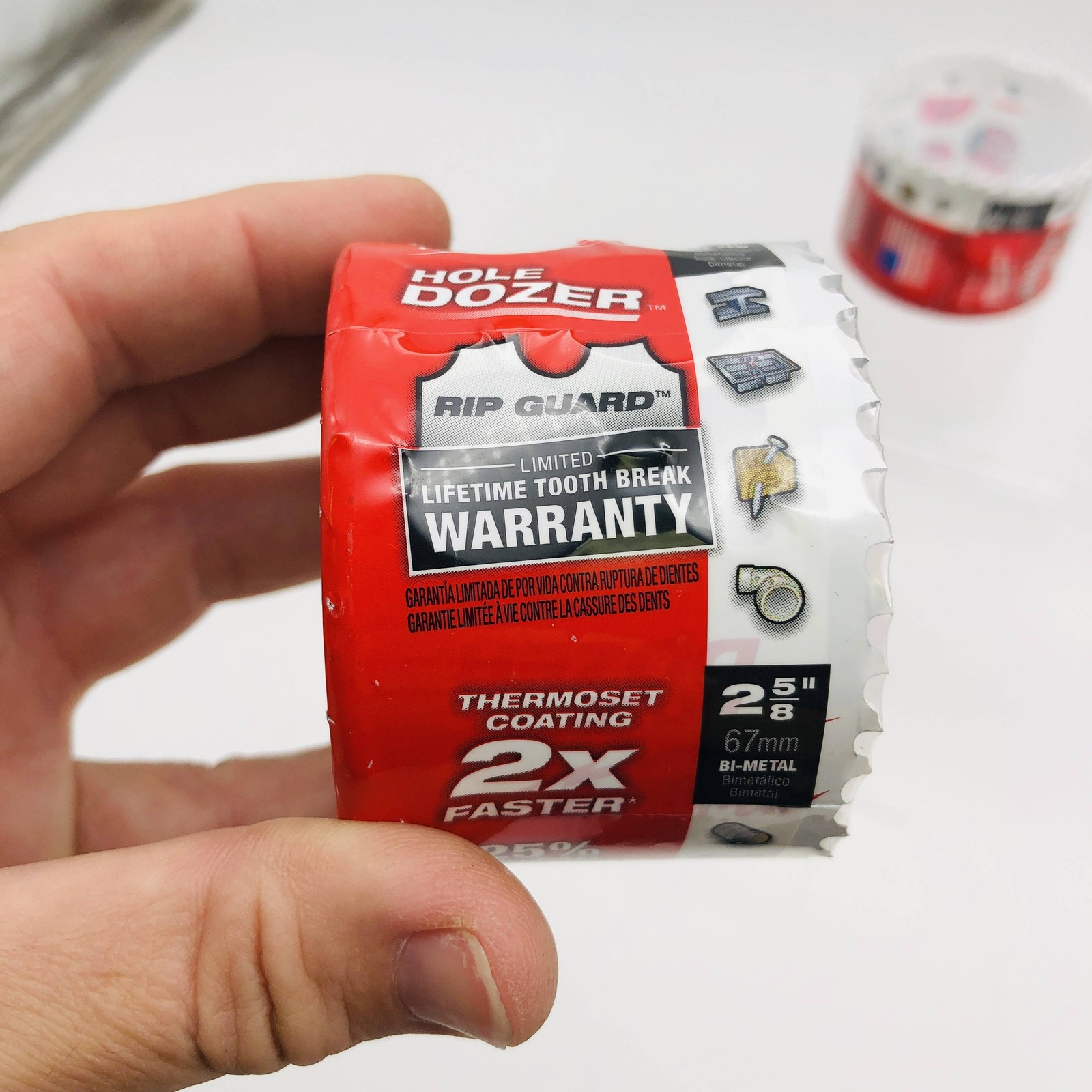 Milwaukee 49-56-9633 Hole Saw 2-5/8in Ice Harden Hole Dozer Bi-Metal 3.5 TPI 2pk