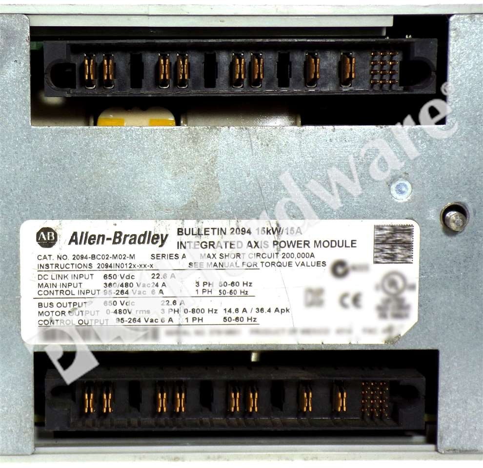 Allen Bradley 2094-BC02-M02-M /A 460V 15kW 15A Integrated Axis Power Module