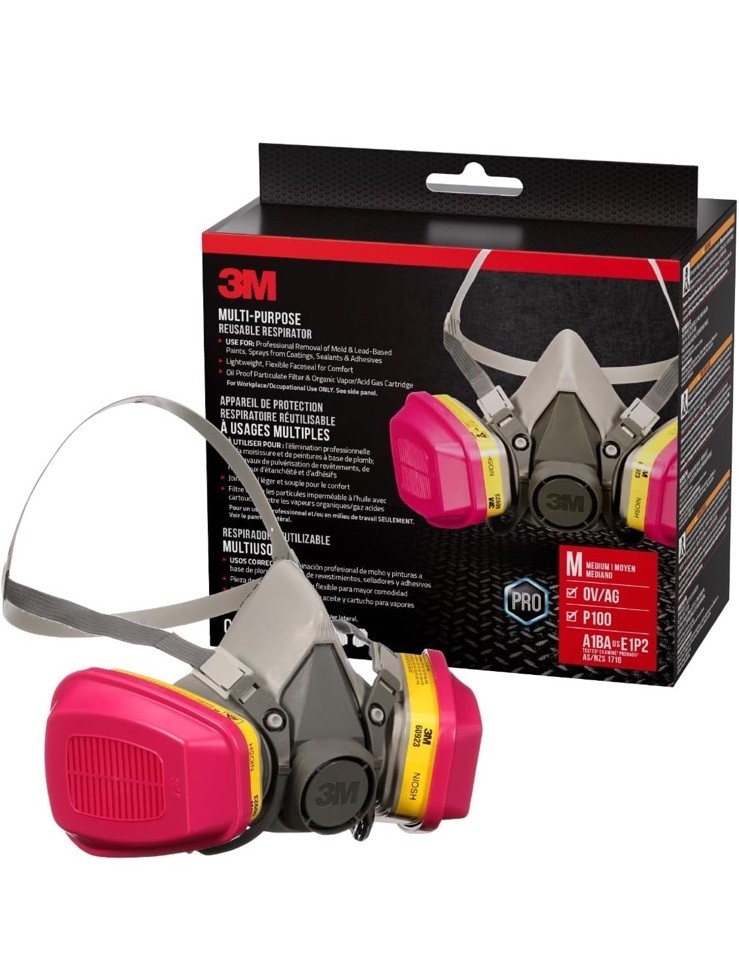 P100 / OV / AG Multi-Purpose Reusable Respirator 62023 Medium Size NIOSH-APPROVE