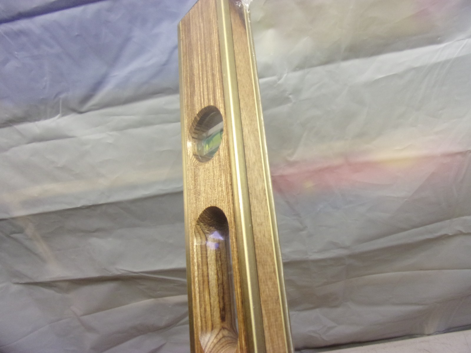 STARRETT 24″ Brass Bound Laminated Mahogany Builders & Contractors Level NOS