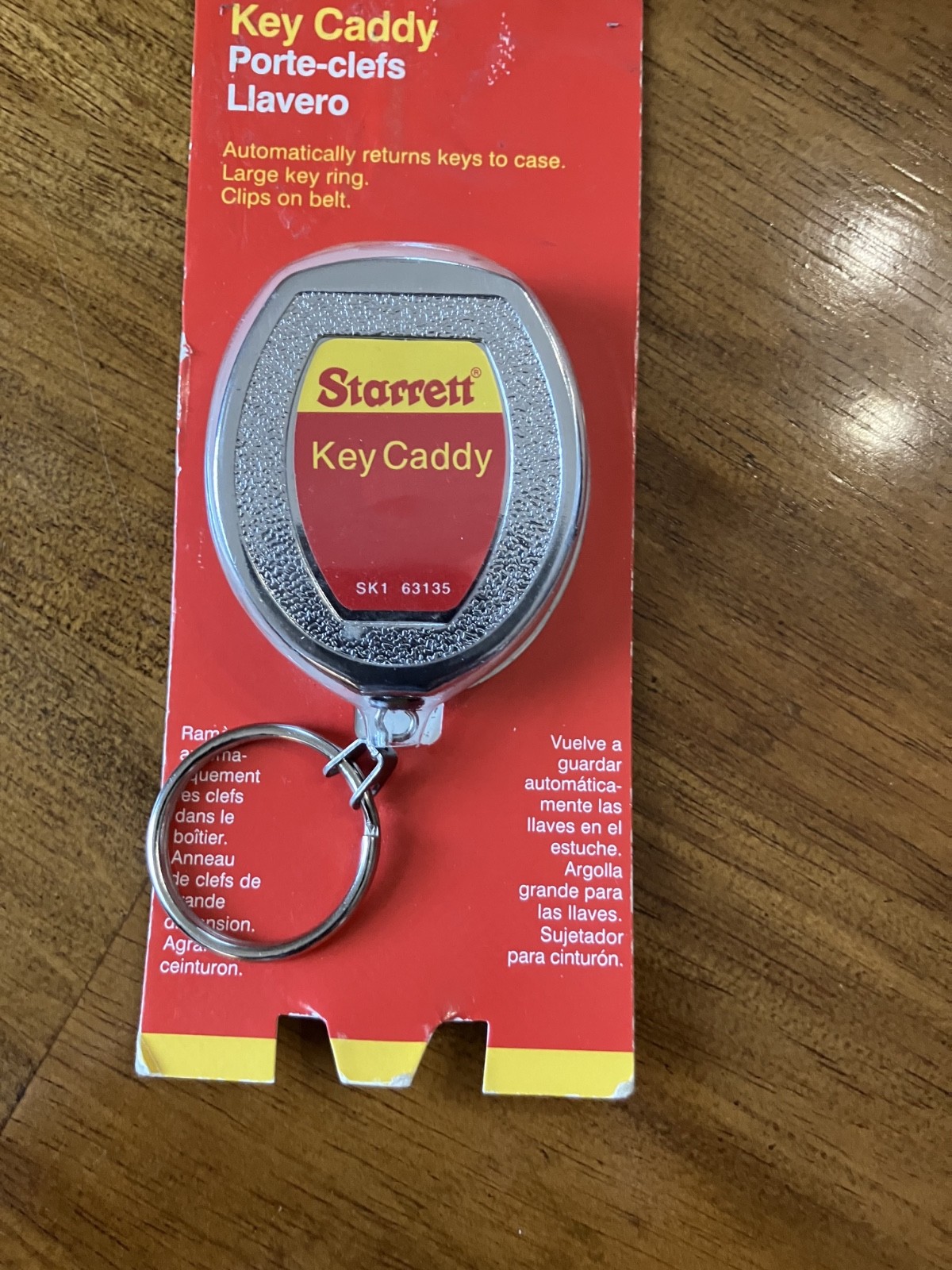 Starrett SK1 63135 Series Heavy Duty Retractable Key Caddy with Belt Clip
