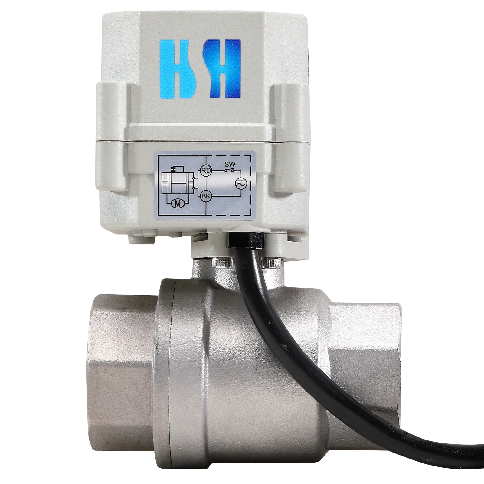 1″ 110V 120V-220VAC Stainless Steel Motorized Electric Ball Valve N/Open US Plug