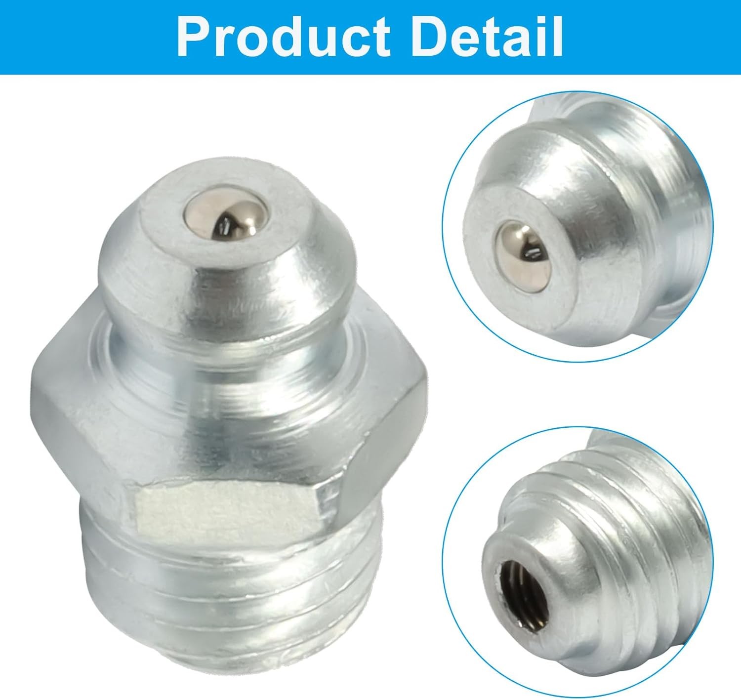 25 Pcs M8 Straight Hydraulic Grease Fitting Kit – 8mm x 1mm Zerk Nipple