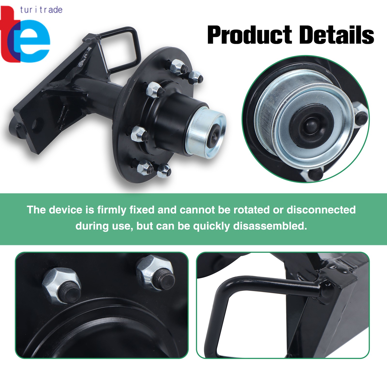 Bolt-On Spindle Kit Shipping Container Wheels with Handle 8×6.5 Lug
