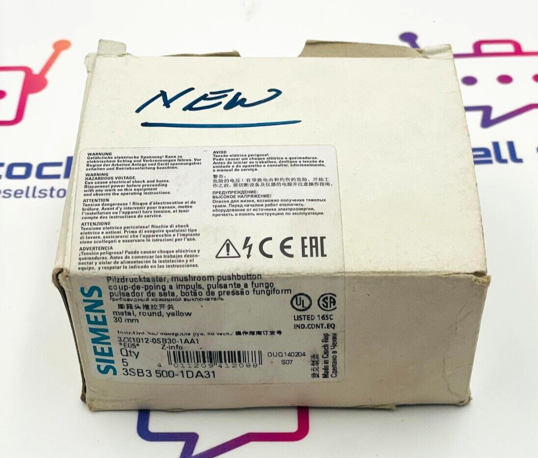 SIEMENS 3SB3500-1DA31 Pushbutton (5 Pcs In 1 Box)
