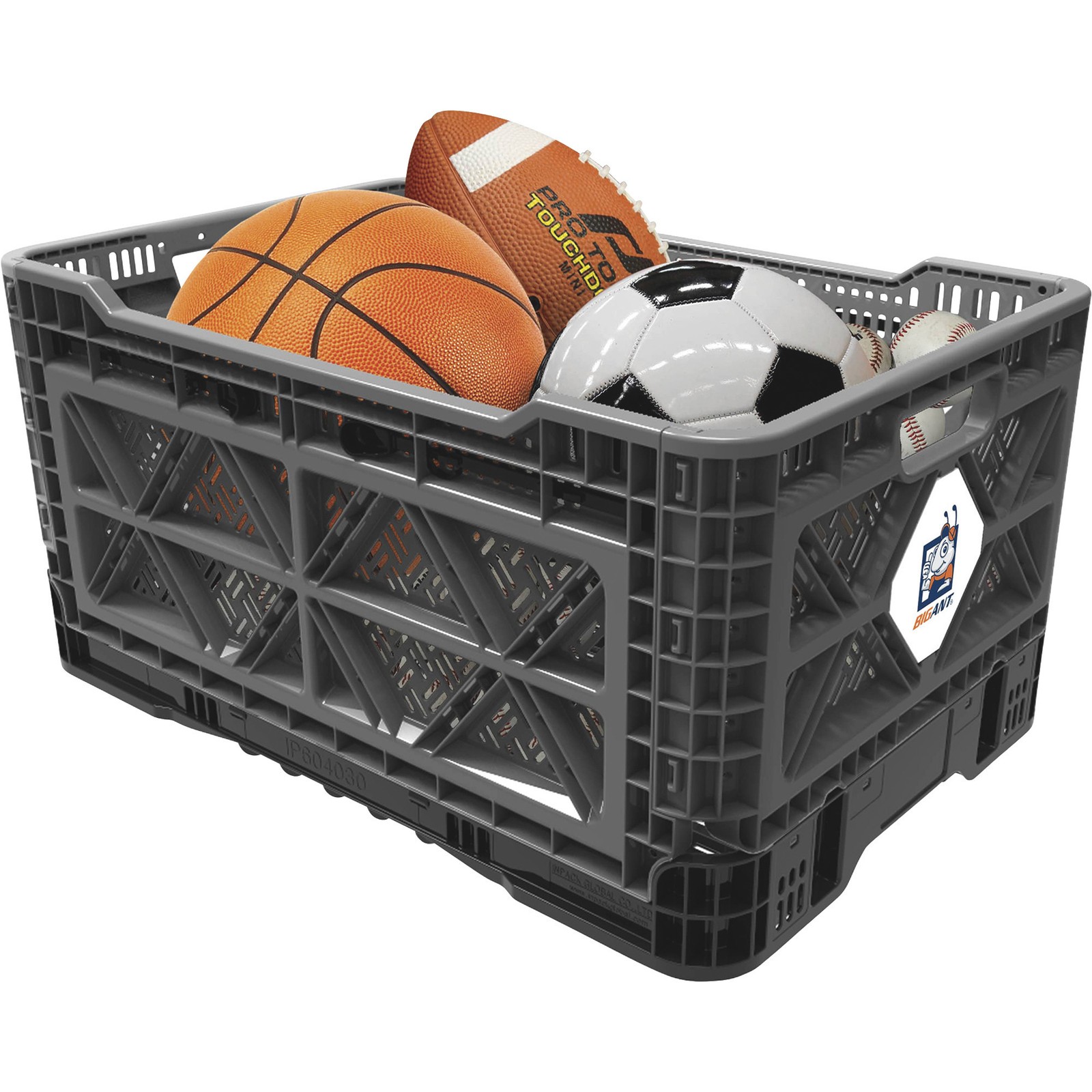 BIG ANT Collapsible Smart Crate, 23.8-Gallon, 265-Lb. Capacity, 16 9/16in.L x