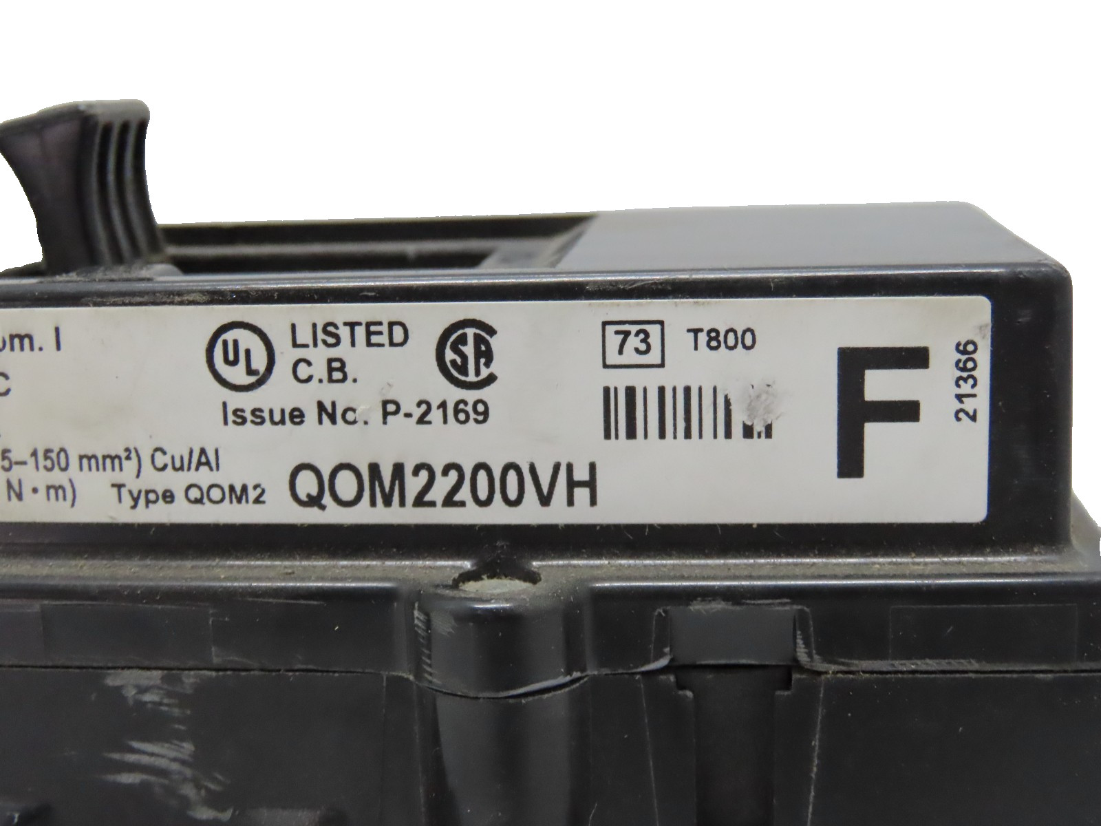 SQUARE D QOM2200VH CIRCUIT BREAKER Type F 120/240 Volt 200 Amp
