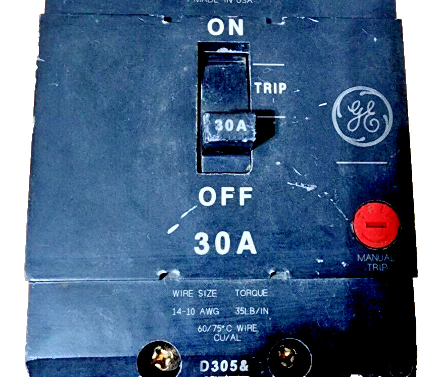 GE Type TEY330, 30 Amp, 3-Pole, 480 / 277Vac Circuit Breaker 14KA