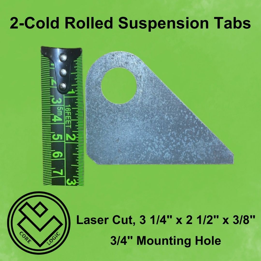 2 -Suspension Tabs, Shock Mounts, 3/4″ Bolt Hole, 3/8″ Thick, 4 Link Suspension