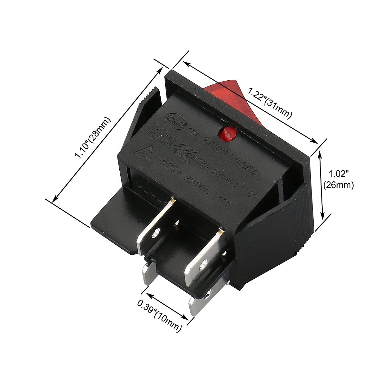 Automotive & Marine DPST Rocker Switch 4-Pin – Certified LED Power Control