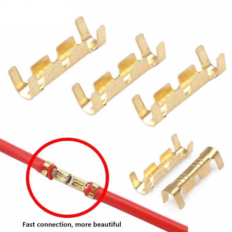 0.5-1.5mm², 2.5-4mm² Car Brass Copper Crimp Terminals Electrical Wire Connectors