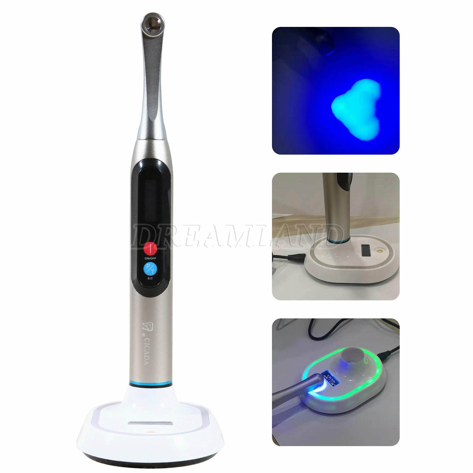CV-215 Dental LED Curing Light 1 Second Curing Wide Spectrum 2200mw CICADA