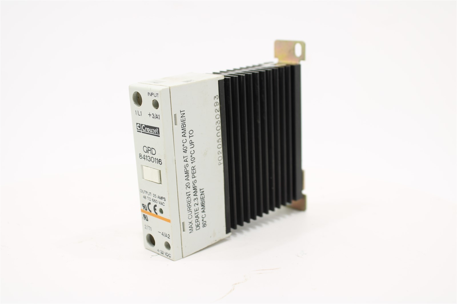 Crouzet GRD 84130116 DIN Rail SSR Solid State Relay | 25A | 48-660VAC | 4-32VDC