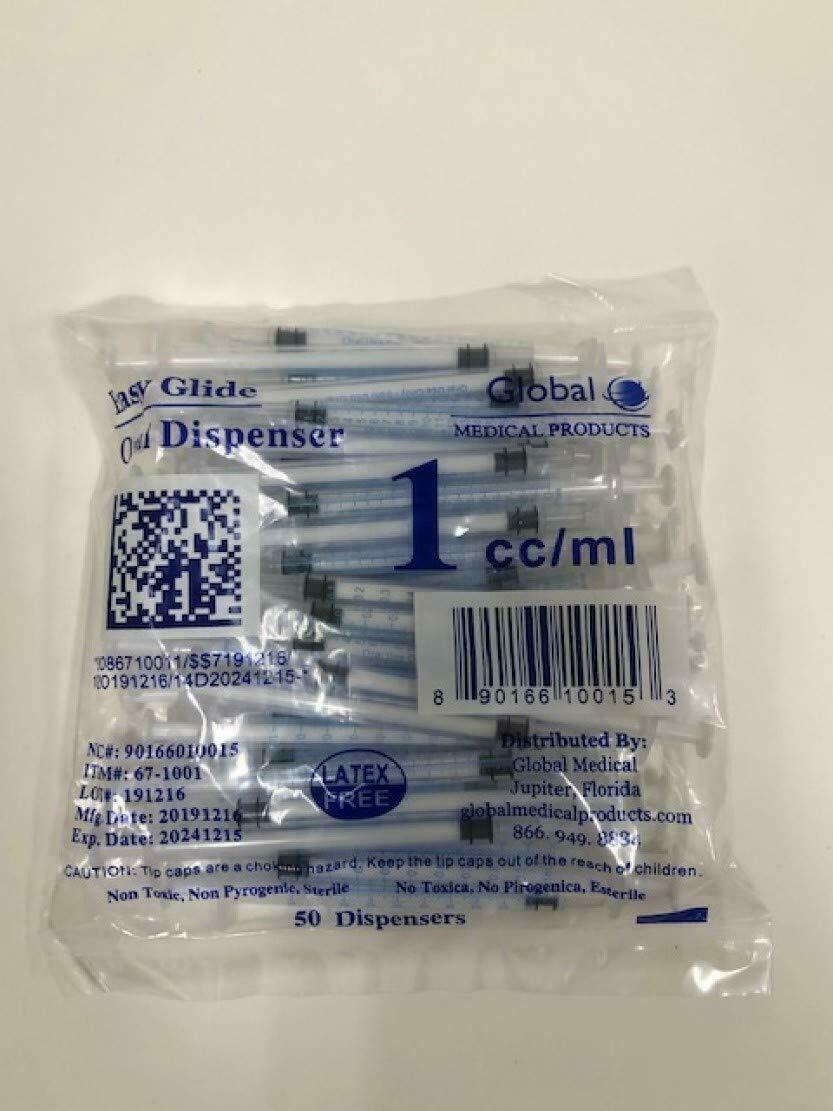 Global Medical Products 1cc/ml Oral Syringe Clear 305217 – QTY 5
