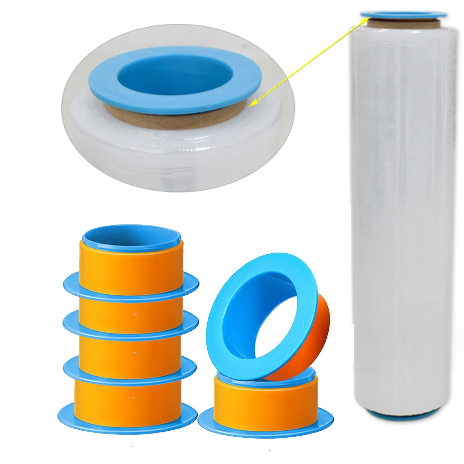 3 Pairs Plastic Stretch Film Hand Saver, Stretch Film Protective Handle Manua…