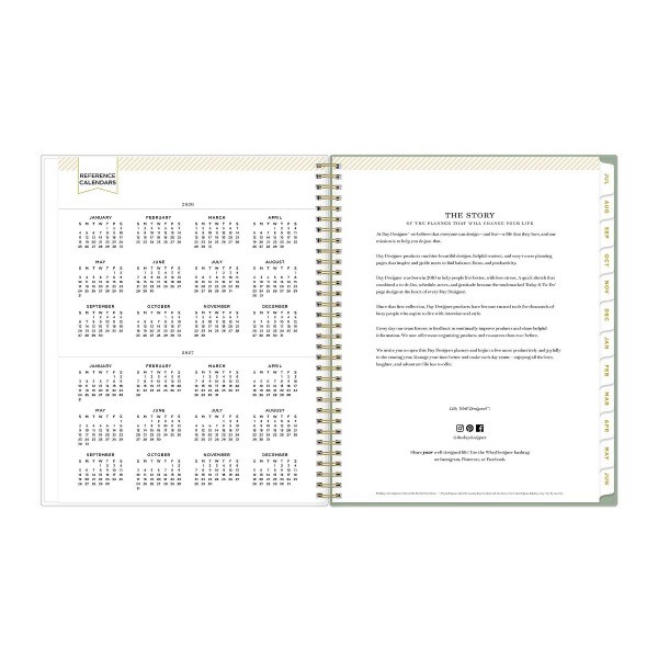 8.5"x11" 2026-2027 Planner Pemberley Light Sage Weekly