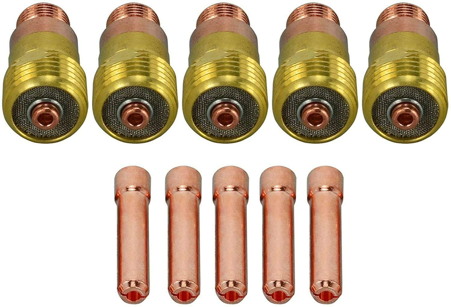 TIG Stubby Gas Lens 17GL116 1/16” & ?1.6mm 10N23S Kit Fit WP 17 18 26 TIG 10pk