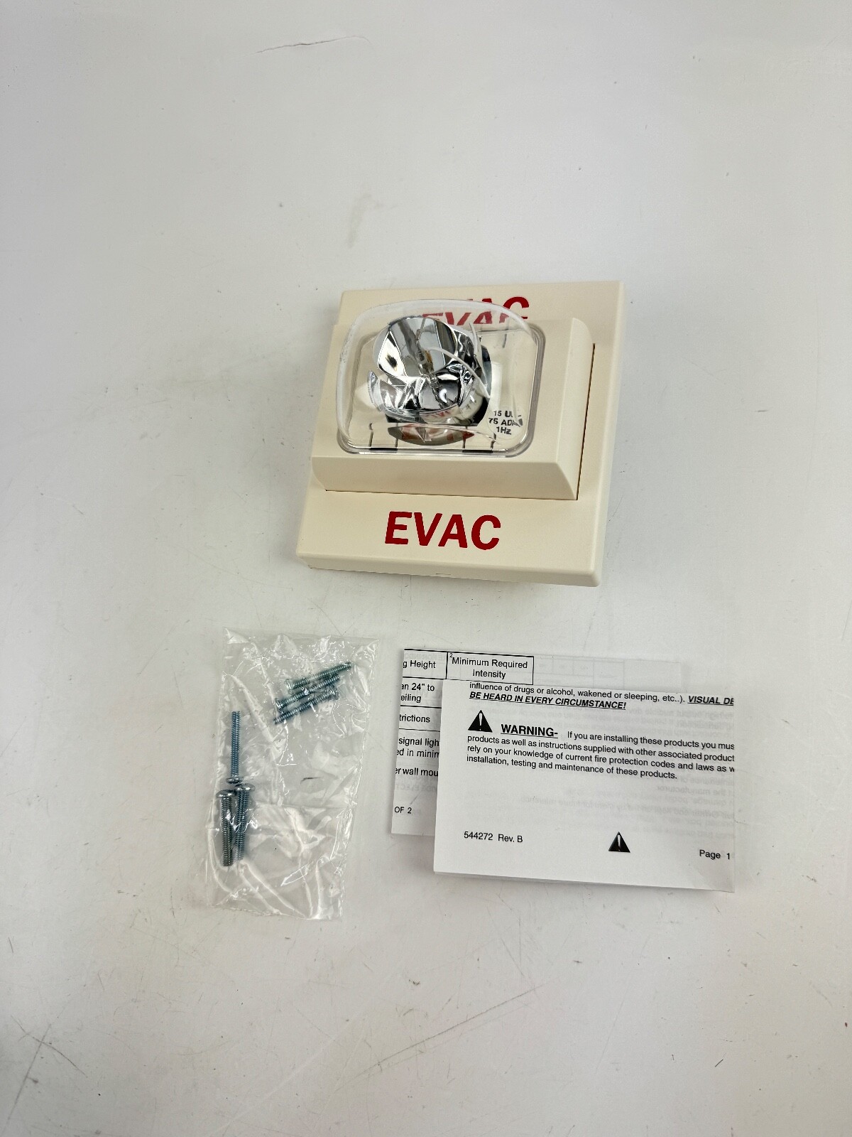 FARADAY 2700B-EK-21-24-DC STAND ALONE ALARM STROBE HEARING IMPAIRED