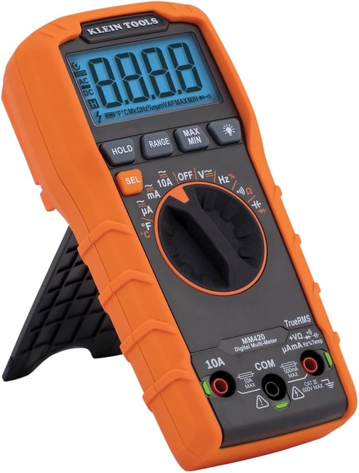 Digital Auto-Ranging TRMS Multimeter – 600V AC/DC, 10A Current, 50MΩ Resistance
