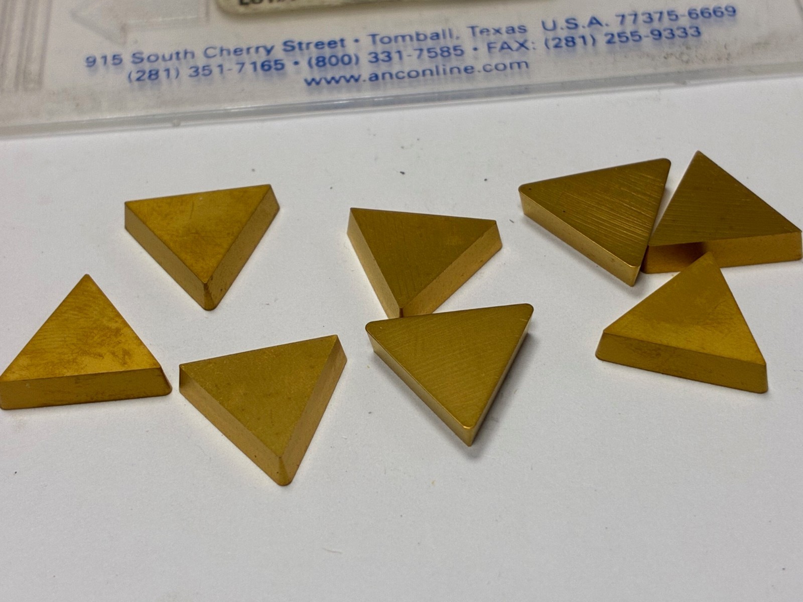 Lot of 8, American National, TPU322A Grade TNT, Carbide Turning Inserts, TiN