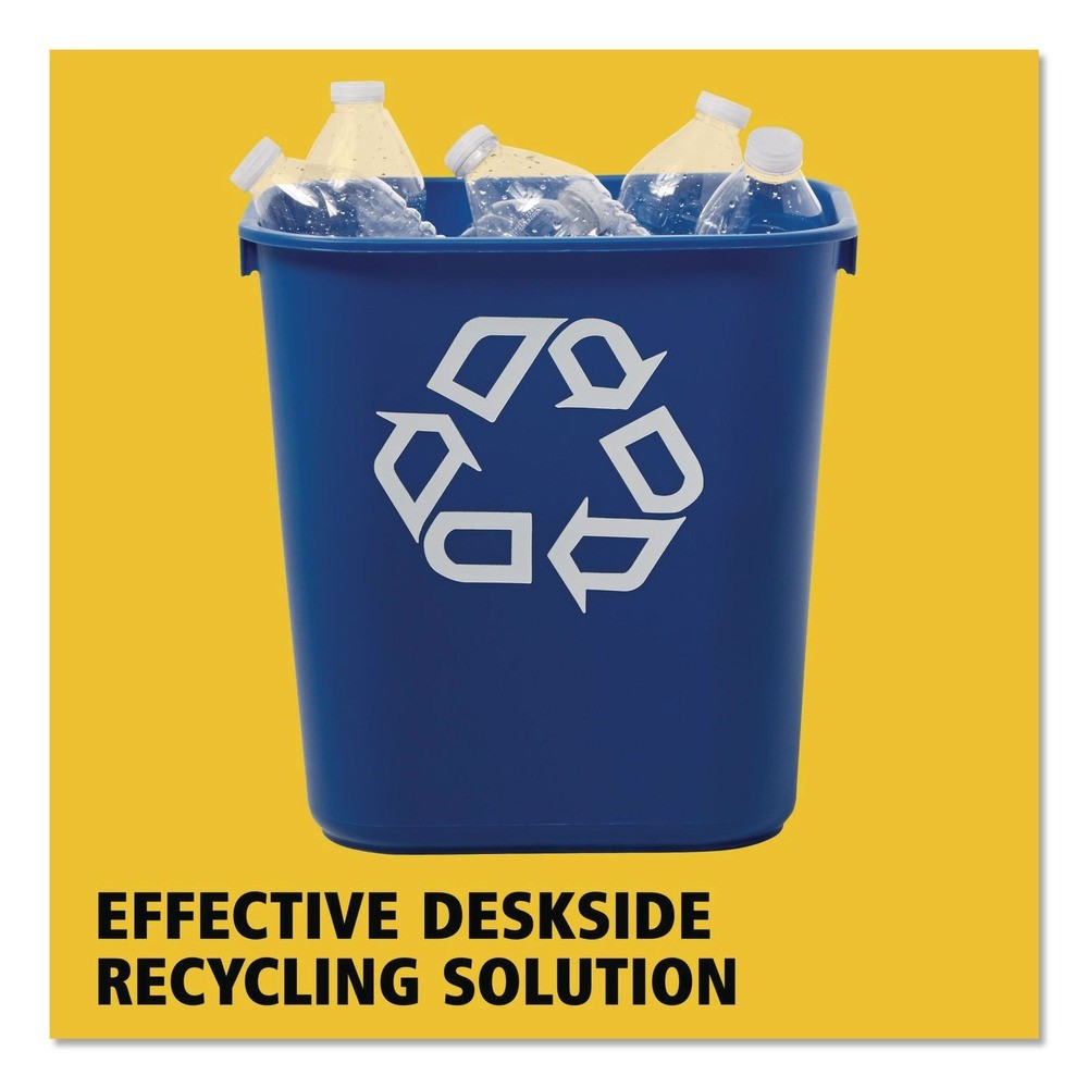 Rubbermaid Commercial 295573BE 13.63-qt. Deskside Recycling Bin – S, Blue New