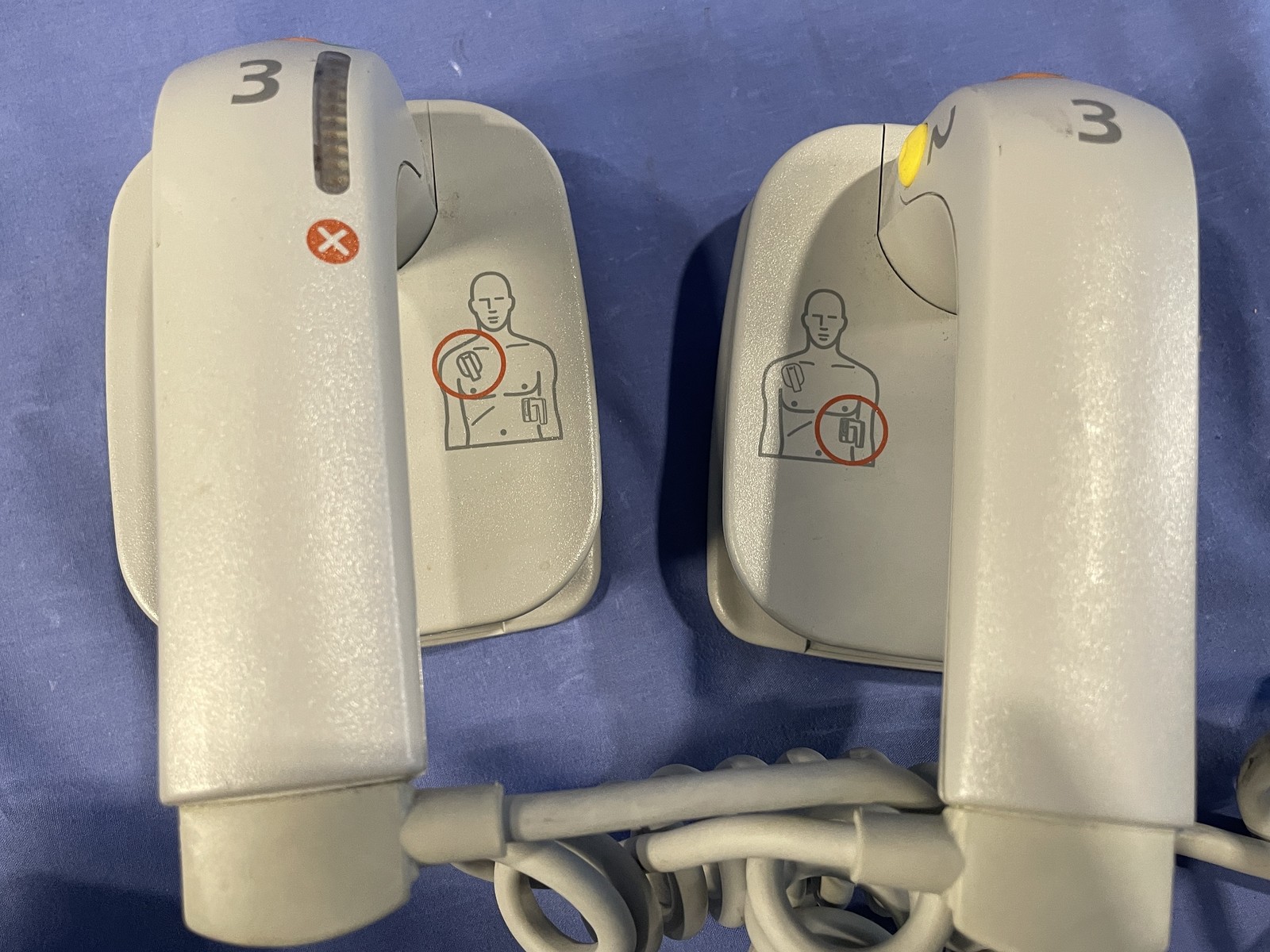 Philips M3543A External Hard Defibrillator Paddles Water Resistant