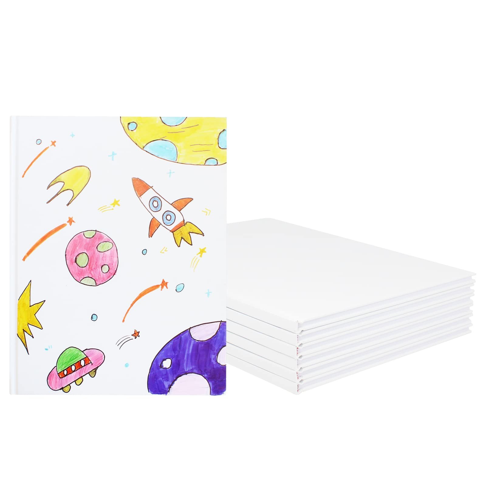 zmybcpack 6 Pack Hardcover Blank Book 8.5×11 inch, Hardcover Blank Book for S…