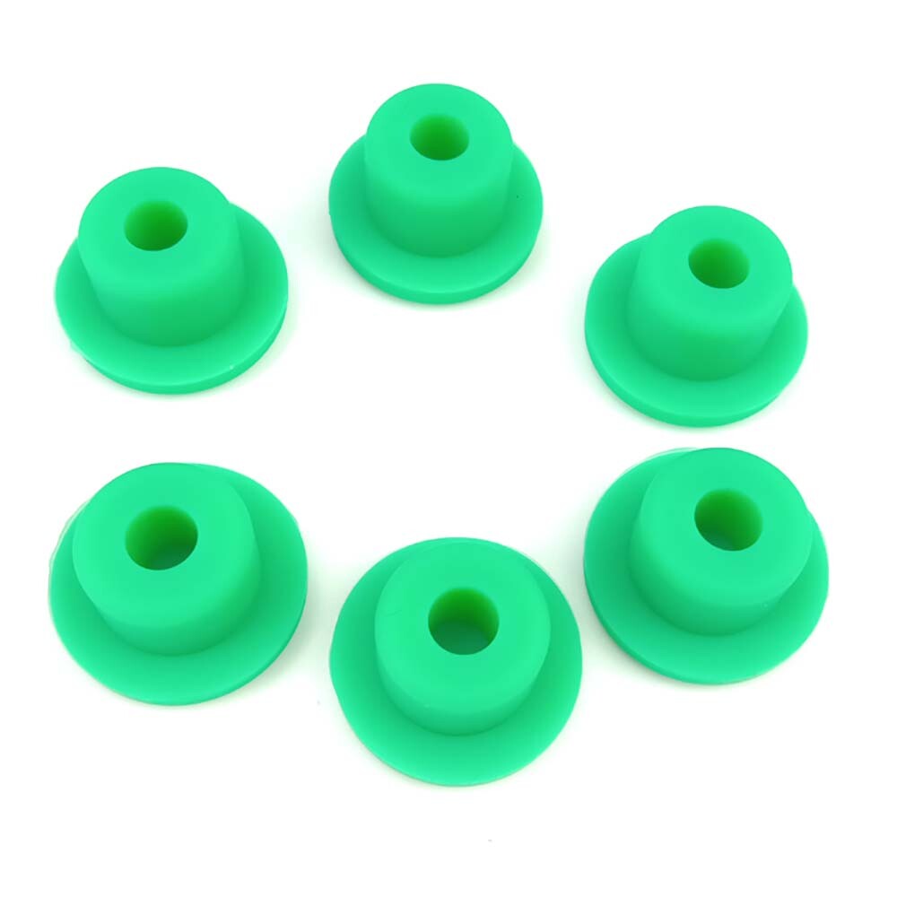 Green Silicone Rubber Hole Plugs 13~48.5mm Food Grade Dustproof Round Hole Plug