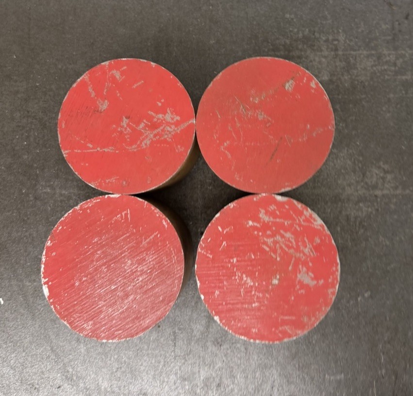 1045 Hot Rolled Steel Round Bar Rod 3.25″ Diameter x 2.50″ Length (4 PC LOT)