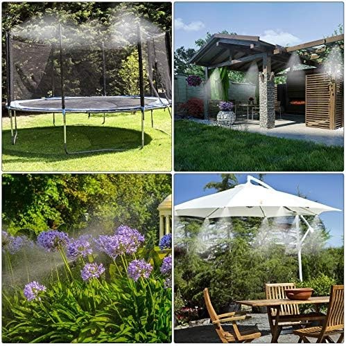 GMAULEE Misting Cooling System, DIY 33FT(10M) Misting Line +7 Brass Mist Nozz…