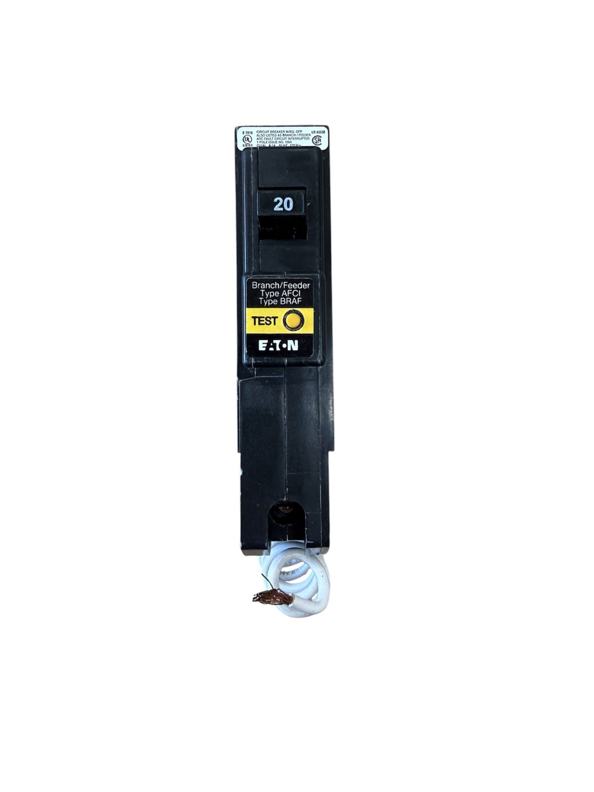 Eaton BR120AF 20A 1-Pole AFCI Arc Fault Circuit Breaker Type BR 120V 20 Amp