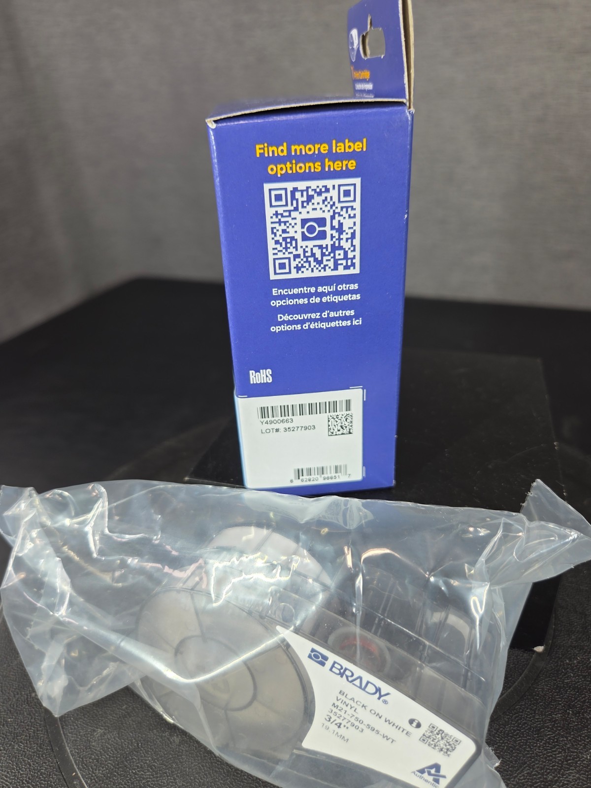 (QTY 1) Brady Print Cartridge M21-750-595-WT Indoor/Outdoor ID NEW! FAST SHIP!💨
