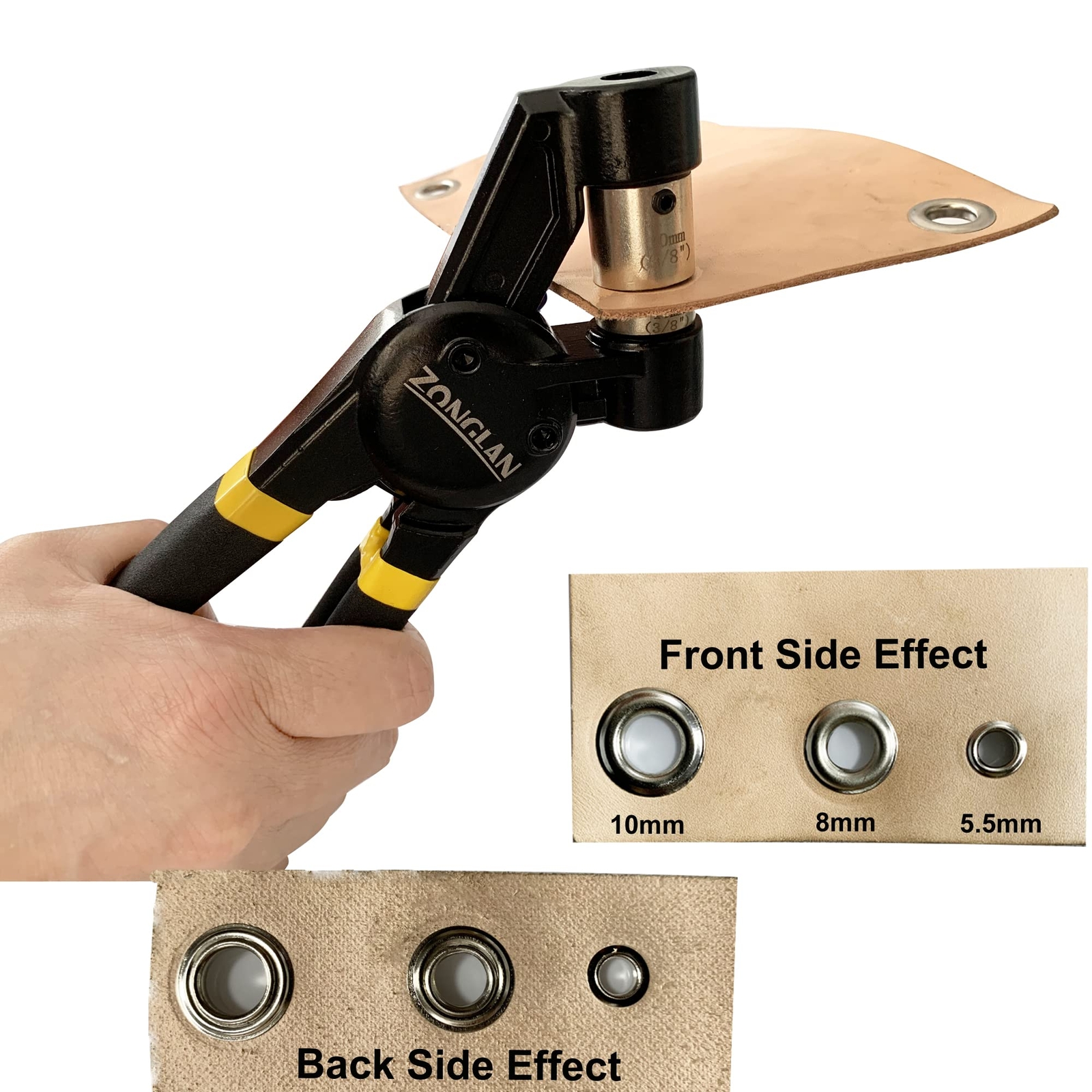Grommet Tool Kit, Eyelet Tool Multi-Purpose Handheld Manual Hole Punch Rivet Pre