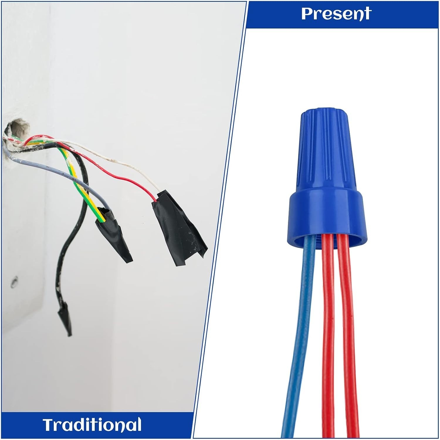 Color-Coded Wire Caps – 180 PCS Nylon Insulated Connectors for DIY Projects