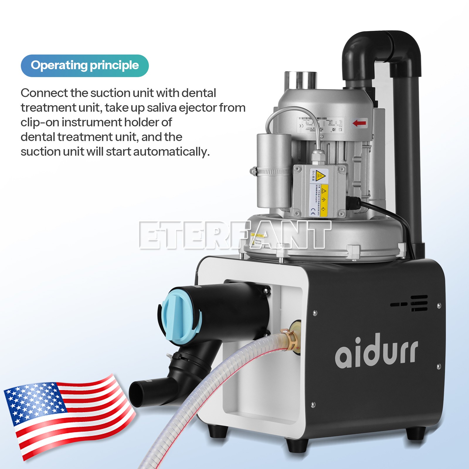 Dental Cart Delivery Unit With Air Compressor/Electric Suction Unit System US