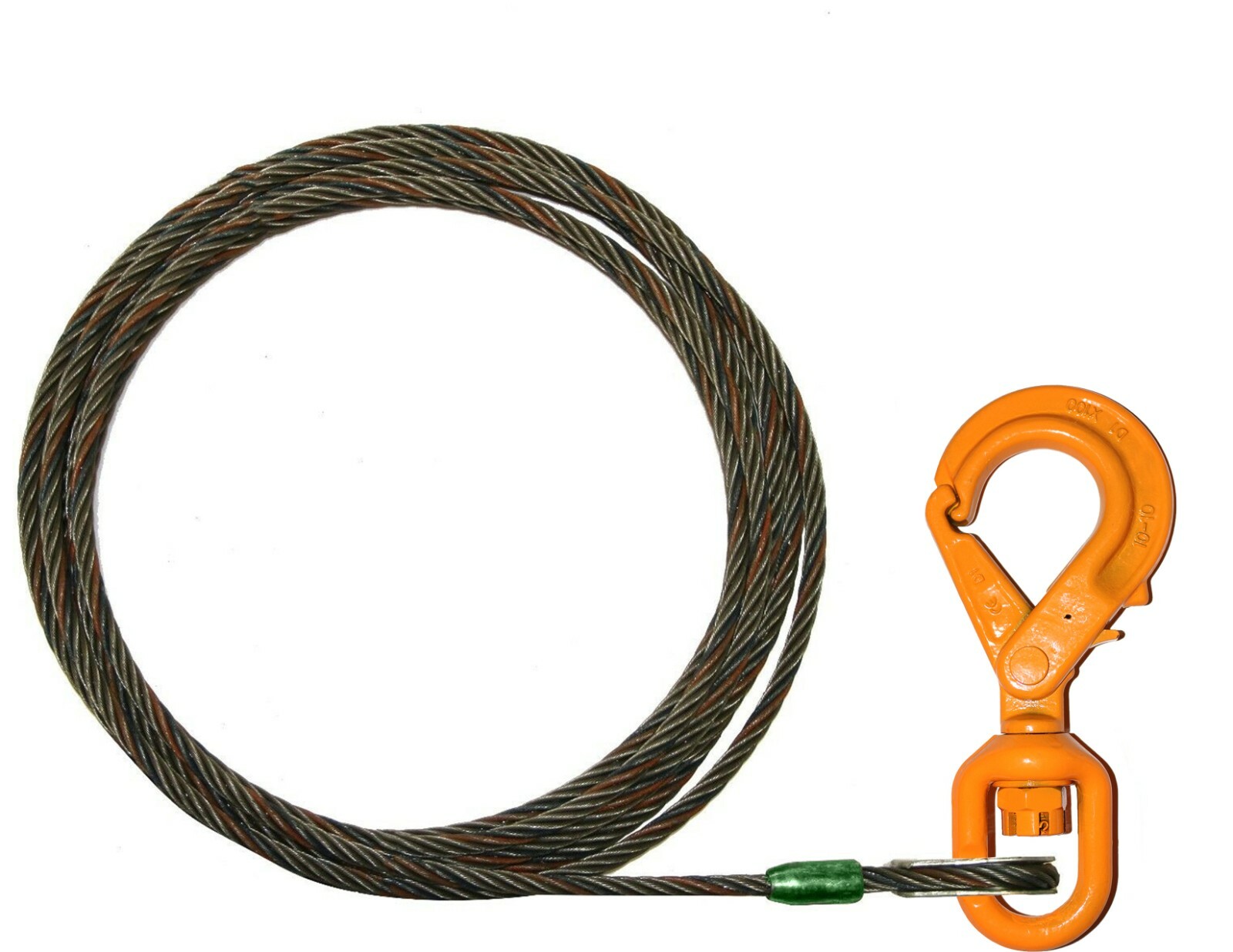 1/2″ X 75′ Fiber Core Winch Line Wrecker Cable Self Locking Swivel Hook