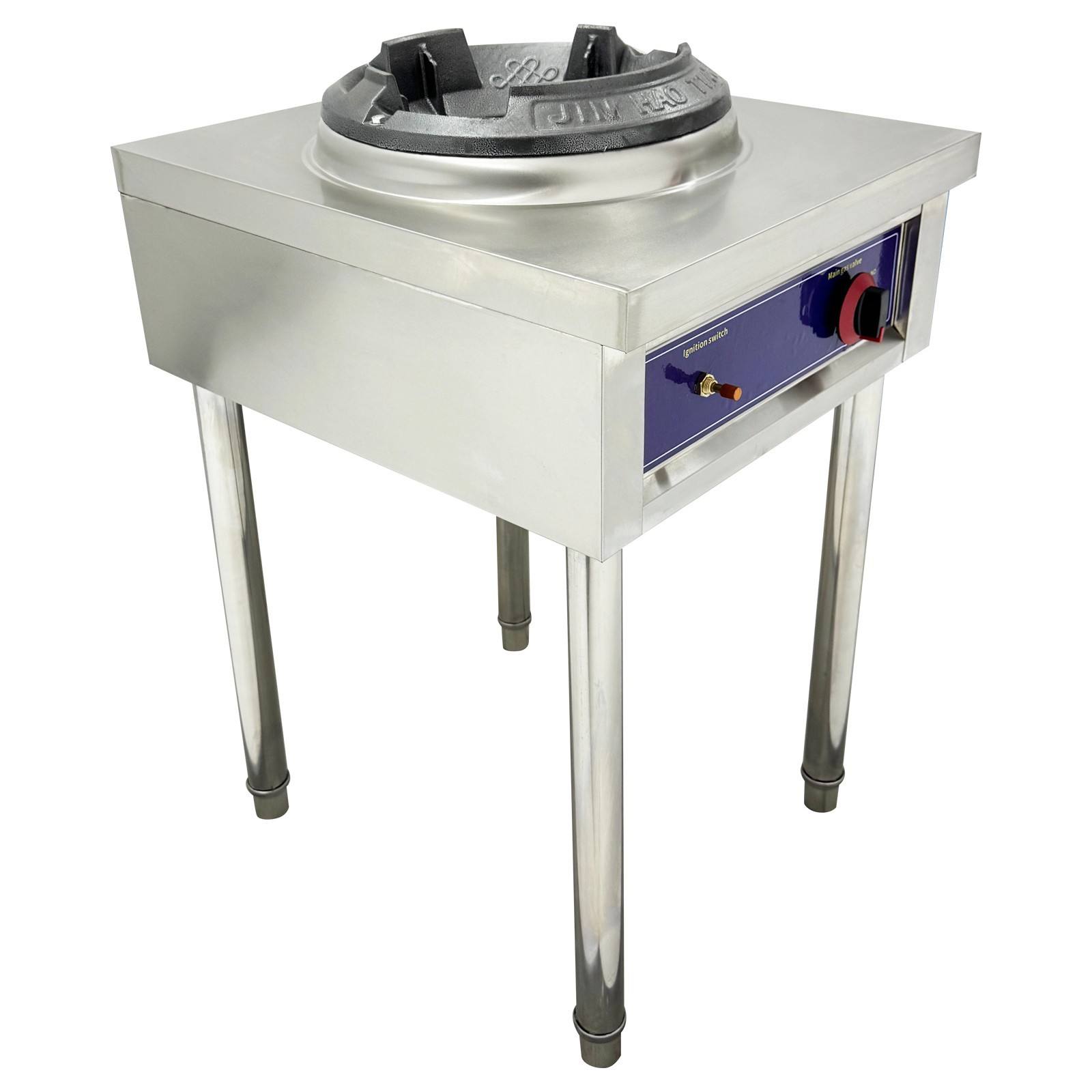 OPEN BOX 10″ LPG Commercial Wok Stove 45000BTU High Pressure Cast Iron Burner