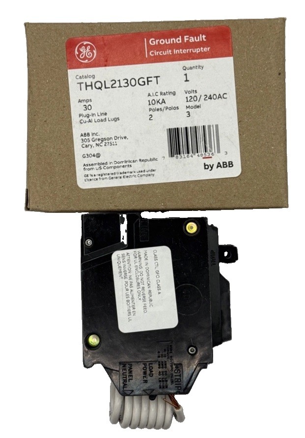 NEW GE THQL2130GFT 2 P 30 A 120/240V Circuit Breaker GFCI Ground Fault