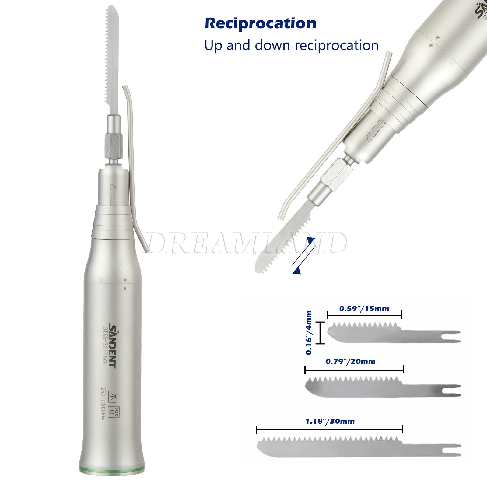 Dental Micro Saw Surgical Handpiece Reciprocating Bone Cutting Saw Blade Tools