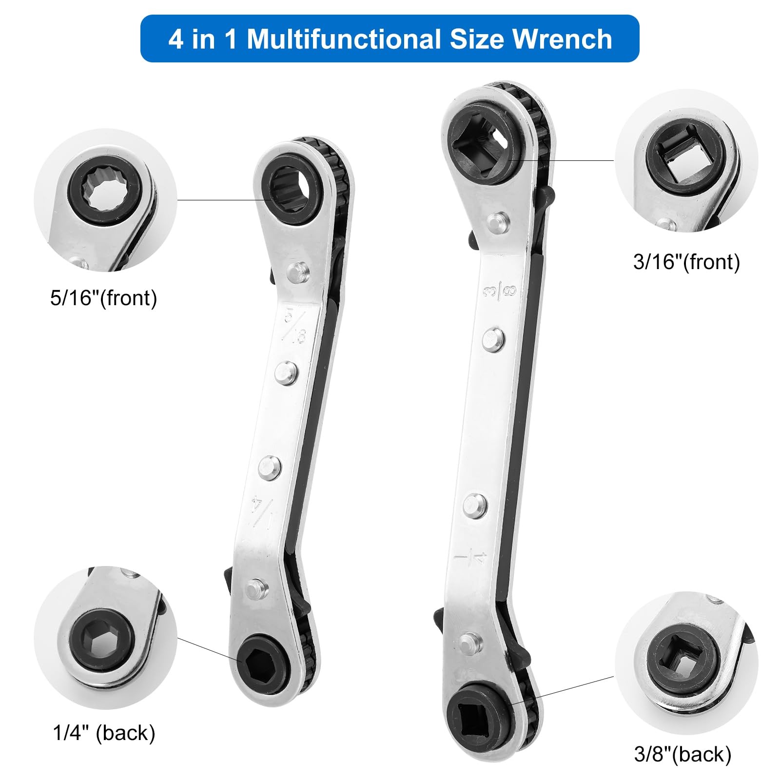 Valve Core Remover Installer Tool & Service Wrench Set with Hex Bit Adapters,…