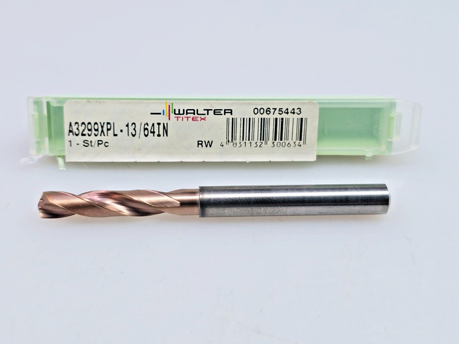 WALTER TITEX A3299XPL-13/64IN Solid Carbide Drill 0.203″ Coolant Thru 5.159mm 3X