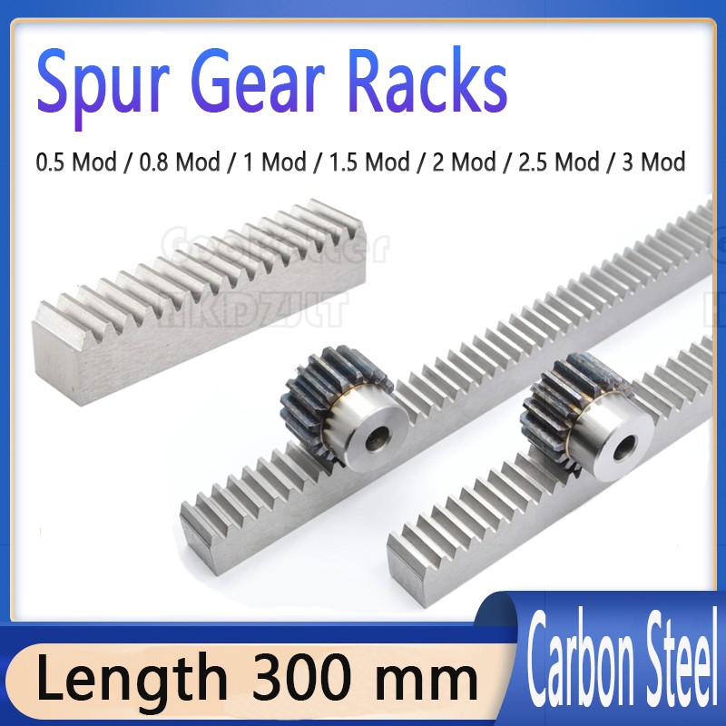 Spur Gear Racks 0.5M – 3M Module 300mm For CNC Router Linear Motion Carbon Steel