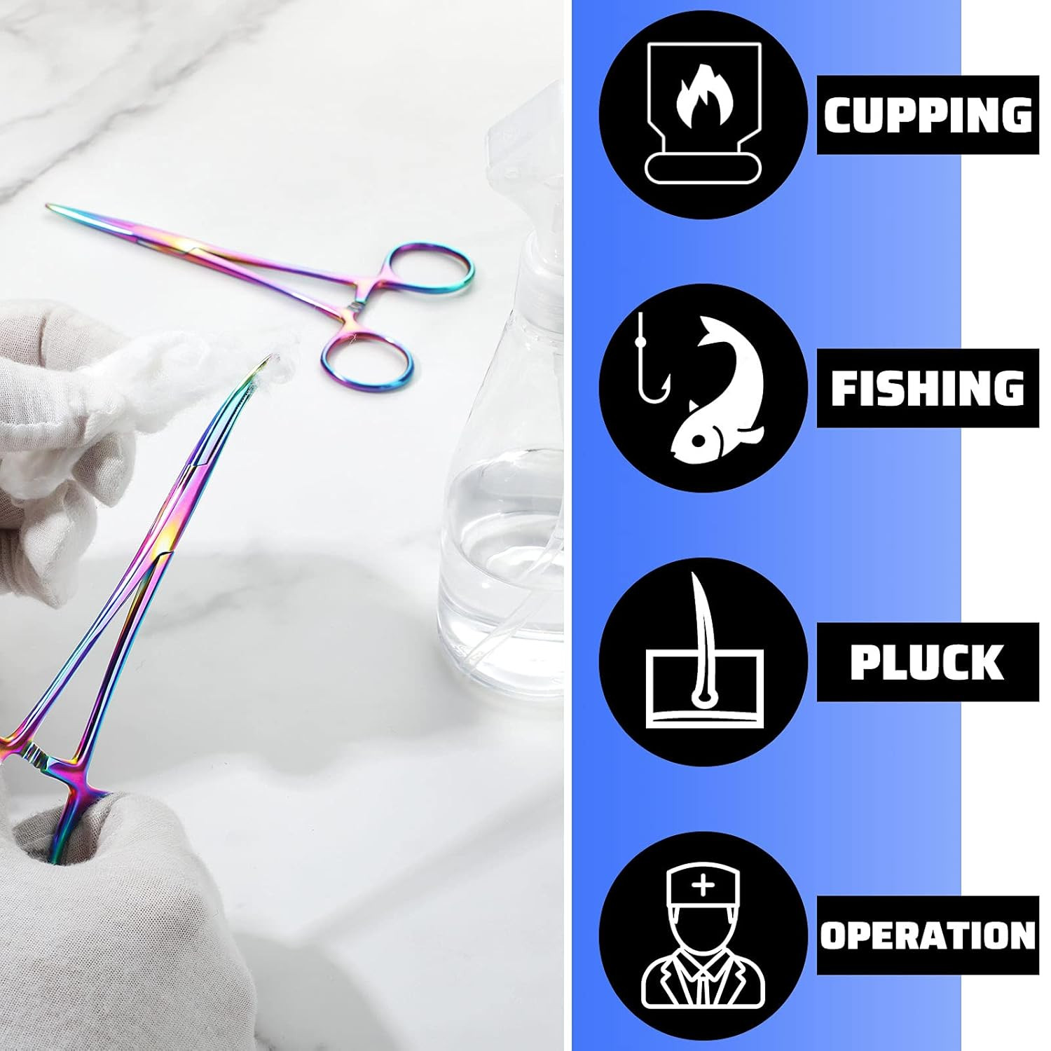 Hemostat Curved and Straight Hemostat Forceps Piercing Pliers Forceps, Stainless