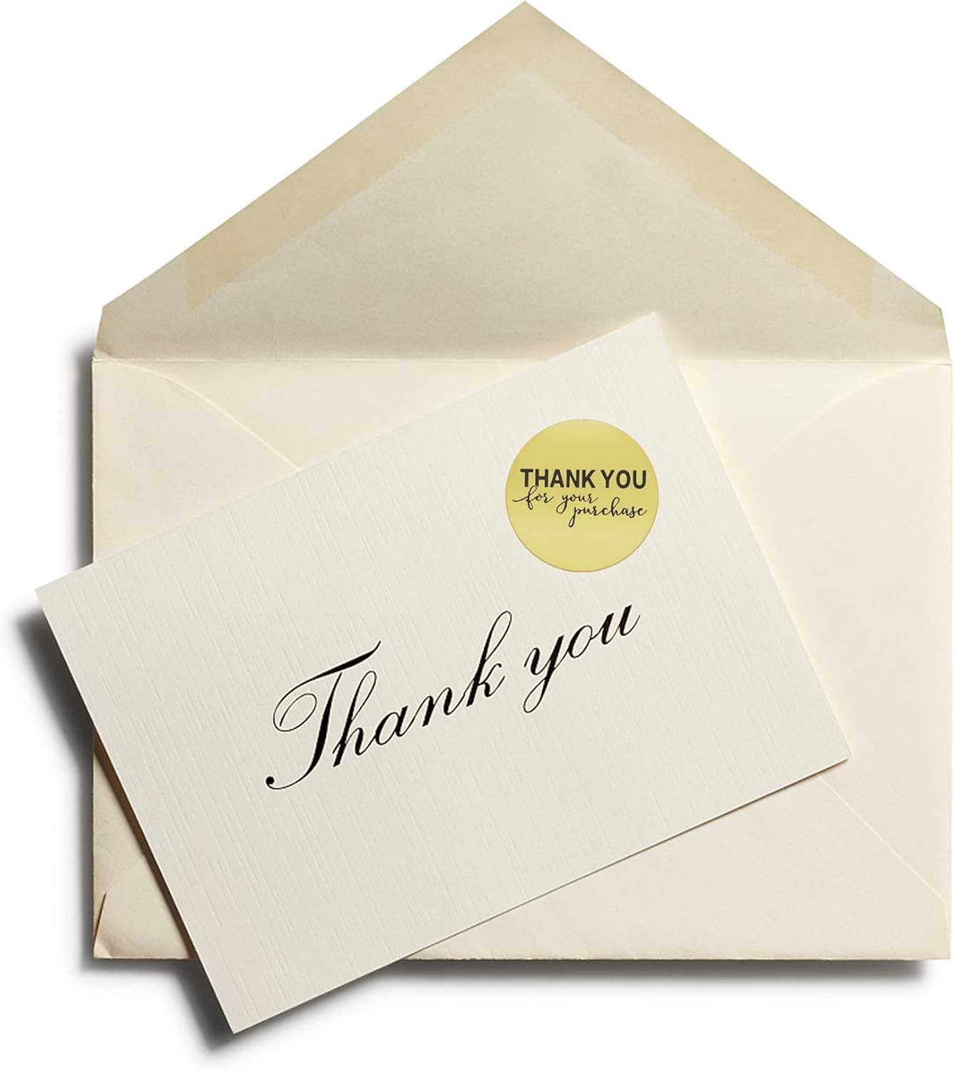 Hybsk Gold Foil Thank You for Your Purchase Stickers 1.5″ Round small,