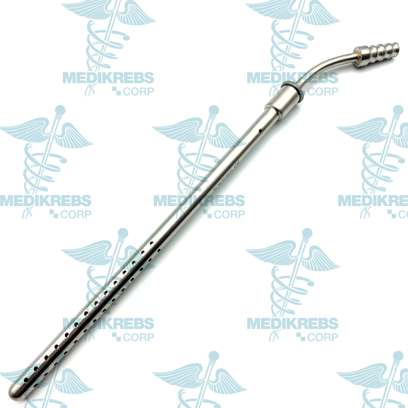 Poole Suction Tube Curved 8 mm x 24 cm OR Grade Surgical Instrument