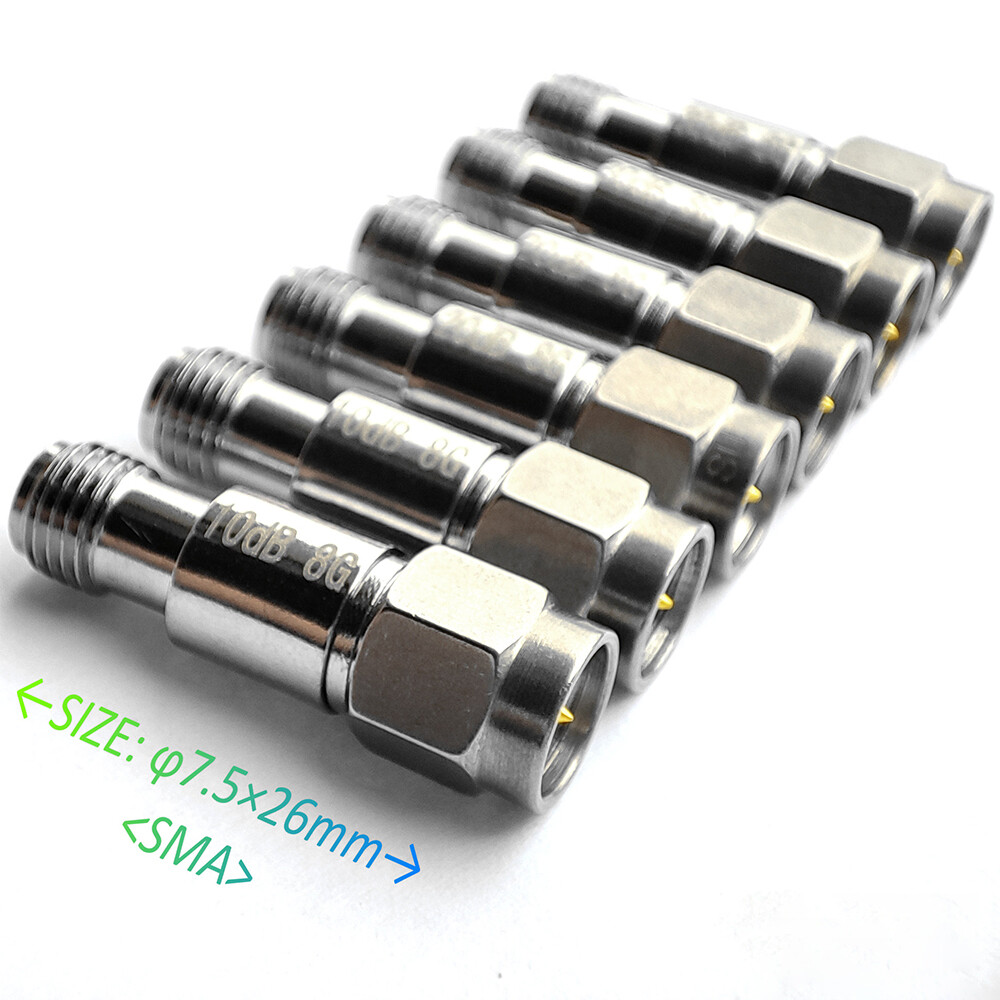DC-8GHz 2W SMA-JK RF Attenuator Frequency 50ohm 3/5/6/10/15/20/30/40/50/60dB
