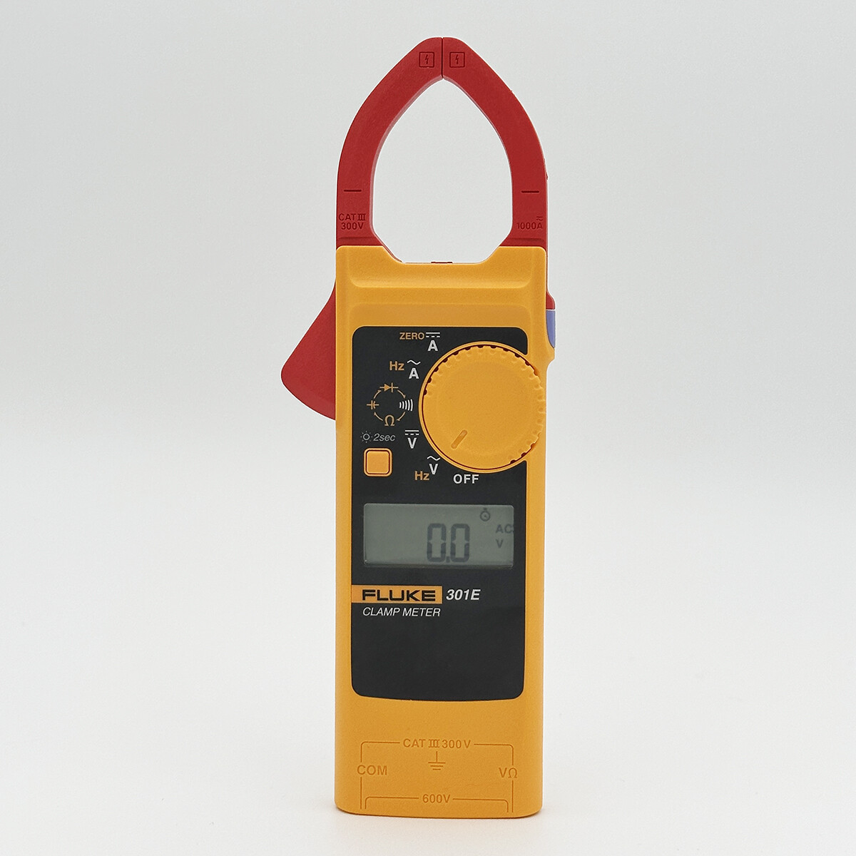 Fluke 301E AC/DC Clamp Meter 1000A AC/DC Voltage 600V Backlight Resistance Diode